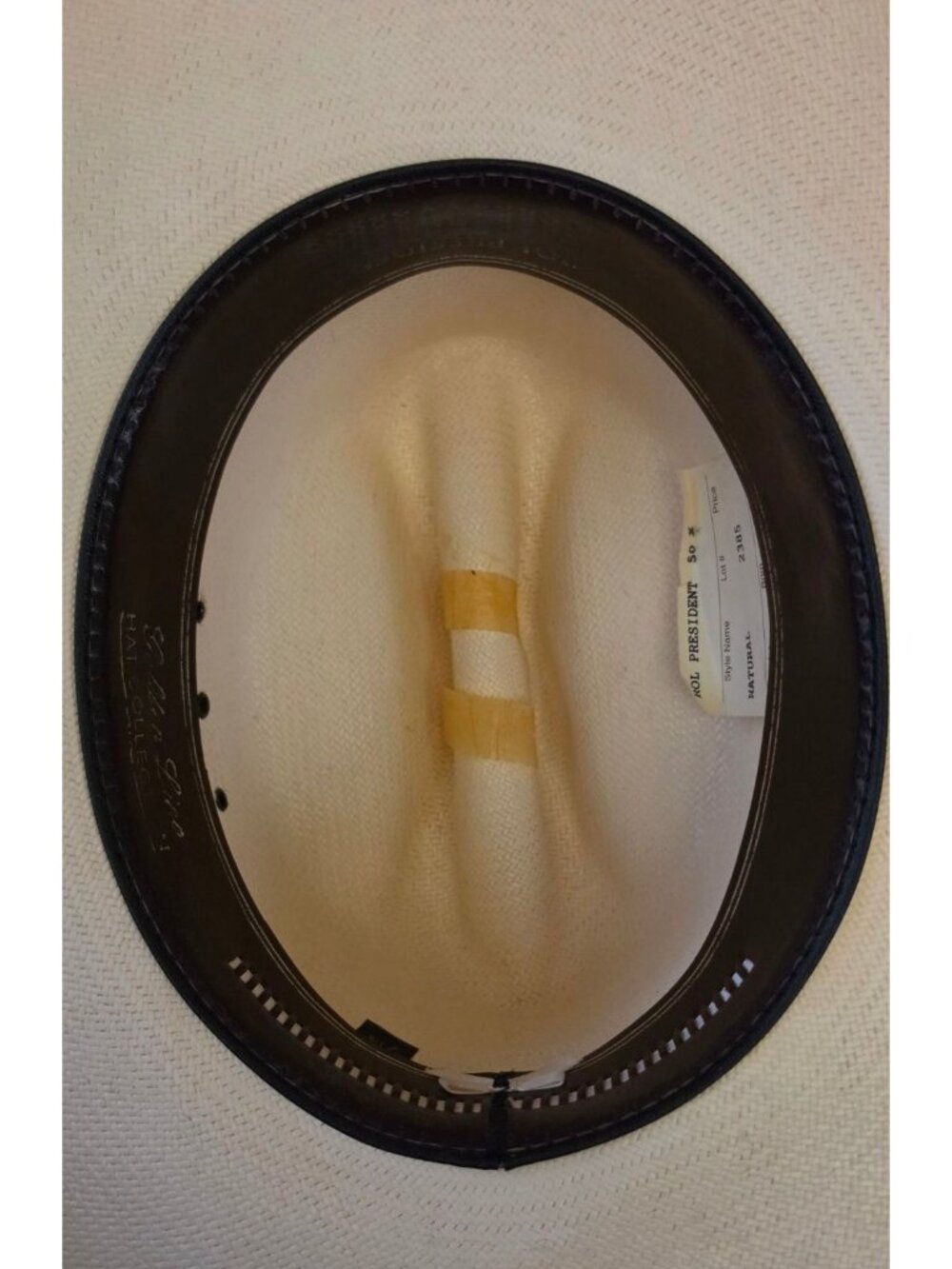 Rol President 50X Golden Line Hat Collection Straw Cowboy Hat Natural 7 1/8 M - Picture 7 of 12